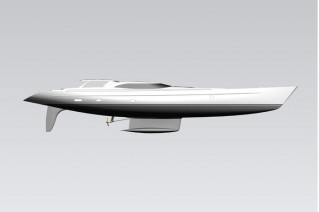 44m sailing yacht Encore - side view